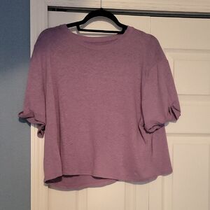 Lucky Brand Pink Relaxed Short Sleeve Blouse